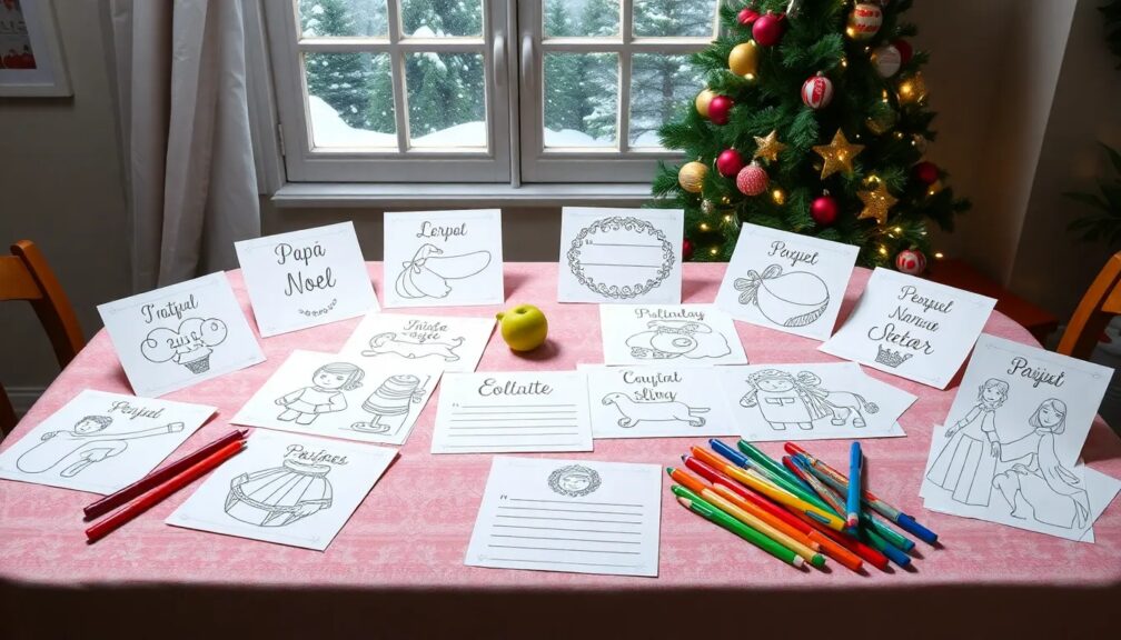 12 modelos de carta para Papá Noel o Santa Claus para imprimir y colorear 1 12 modelos de carta para papa noel o santa claus para imprimir y colorear