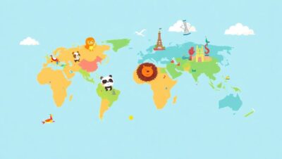 Mapamundis diseñados para niños de preescolar y primaria 25 mapamundis disenados para ninos de preescolar y primaria 1