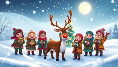 rudolph the red nosed reindeer villancicos en ingles para ninos 4